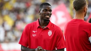 Le milieu de terrain français Paul Pogba lors de l'échauffement de Monaco, 8 août 2025