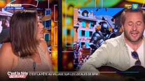 Jérémy et Julie des Trois Cafés Gourmands interprètent S'enlacer en plateau