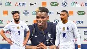Equipe de France : "Les seules tensions, c'est dans le dos et les jambes" ironise Pogba sur la relation Mbappé-Giroud