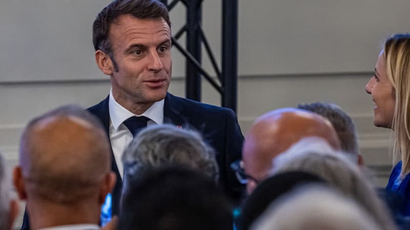 Emmanuel Macron à l'Élysée le 23 octobre 2023 