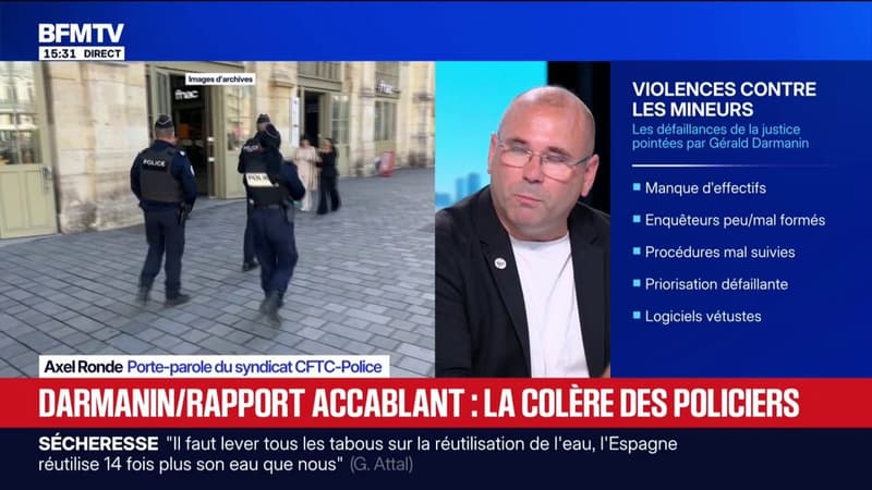Violences sexuelles sur mineurs: "Monsieur Darmanin découvre ces dysfonctionnements alors qu'on n’a pas cessé de l'en informer", déplore le syndicat CFTC-Police
