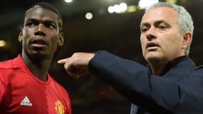 Paul Pogba et José Mourinho