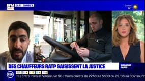 "Trois, quatre, voire cinq chauffeurs se succèdent à un même poste de conduite", explique Mehdi Bouzaïda, avocat des chauffeurs de bus RATP qui réclament de meilleures mesures sanitaires