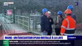 Alpes-de-Haute-Provence: un évacuateur d'eau installé au barrage de la Laye