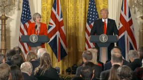 Theresa May et Donald Trump à Washington. 