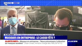 Alain Griset préconise aux entreprises l'emploi de masques lavables, moins coûteux