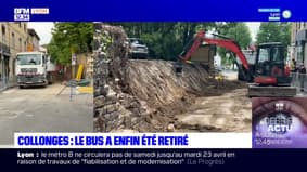 Collonges-au-Mont-d'Or: le bus enfin retiré, la reprise de la circulation attendue dans la journée