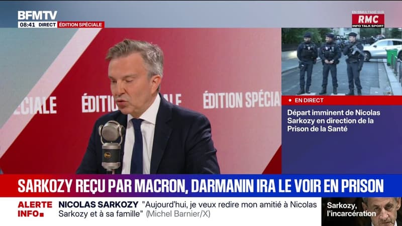 Visite de GÃ©rald Darmanin Ã  Nicolas Sarkozy: "Ã‡a ne me semble pas scandaleux", confie...