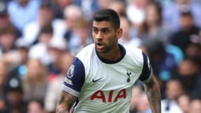 Le défenseur de Tottenham Cristian Romero face à Arsenal le 15 septembre 2024