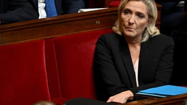 Marine Le Pen à l'Assemblée nationale le 10 octobre 2023