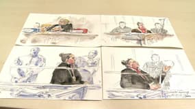 Croquis de presse du procès de "Mamie Jihad".