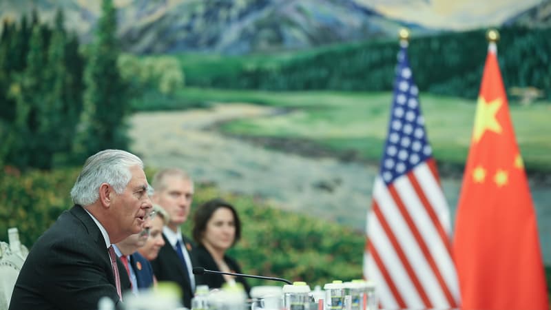 Le secrétaire d'Etat américain Rex Tillerson, lors d'une rencontre à Pékin le 30 septembre 2017.