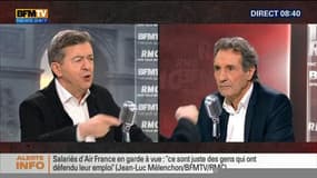 Jean-Luc Mélenchon face à Jean-Jacques Bourdin en direct