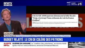 Budget rejeté: Charles Beigbeder, entrepreneur, dénonce "un délire fiscal"