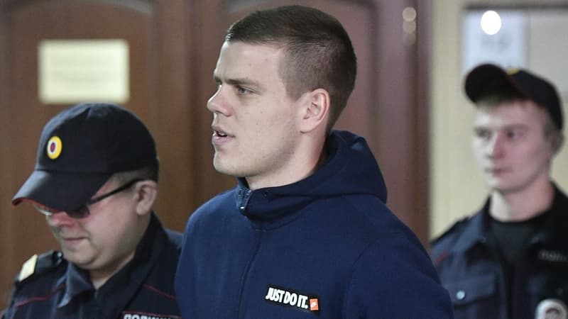 Alexander Kokorin, international russe à son procès ce mardi.