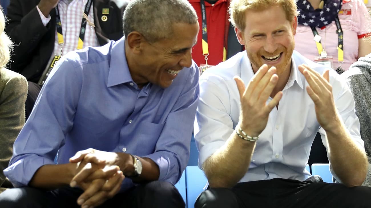 Barack Obama et le Prince Harry aux Invictus Games le 29 septembre 2017 à Toronto