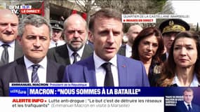 "Nous sommes à la bataille": Emmanuel Macron ne veut "céder à aucun discours de défaite" sur le trafic de drogue