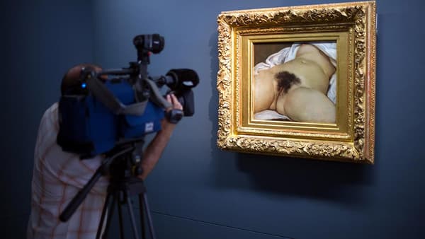 "L'origine du Monde", le célèbre tableau de Gustave Courbet, exposé au musée d'Orsay. (Ici au musée Courbet à Ornans, en 2014).