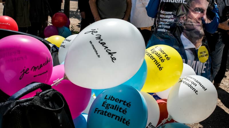 En Marche! est donné en tête dans plusieurs des premiers sondages sur les législatives. (photo d'illustration).