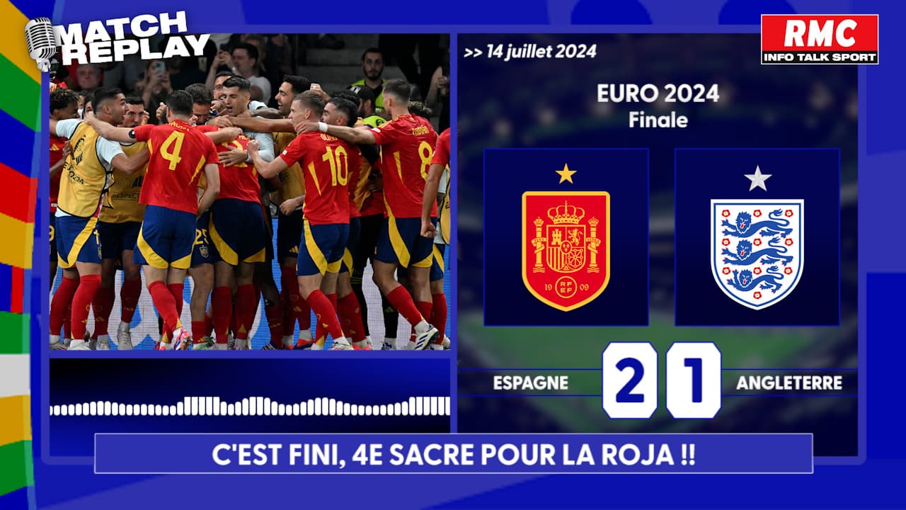 EspagneAngleterre Le goal replay RMC de la finale de l