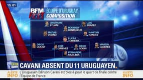 Uruguay- France: Edinson Cavani absent de la composition uruguayenne