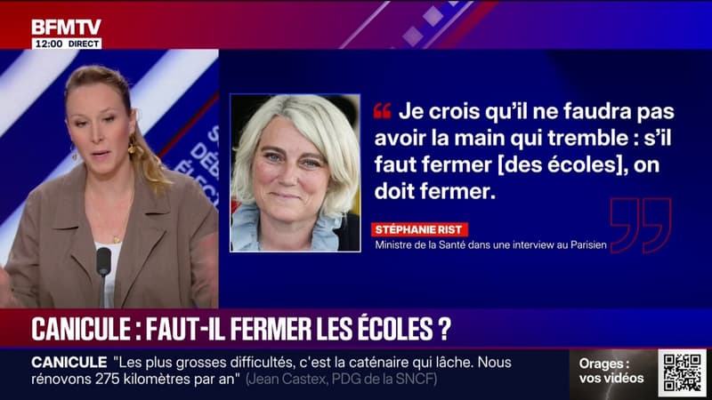 Canicule: "On est toujours dans la communication d'urgence et de dernière minute", estime Marion Maréchal au sujet de la fermeture des écoles