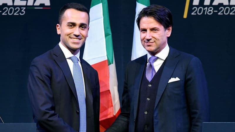 Luigi di Maio et Giuseppe Conte le 1er mars 2018.