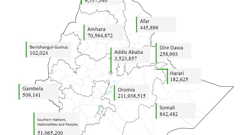 La carte des arbres plantés le 29 juillet en Éthiopie La carte des arbres plantés le 29 juillet en Éthiopie