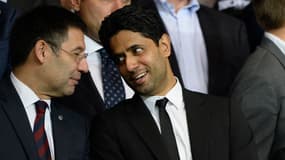 Bartomeu et Al-Khelaïfi, en 2014
