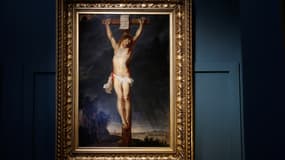 Le tableau "Le Christ en croix" de Rubens le 11 septembre 2025 à Fontainebleau. (Photo d'archive)