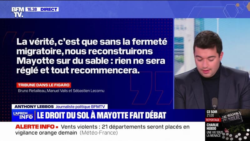 Mayotte: Bruno Retailleau, Manuel Valls et Sébastien Lecornu défendent l'idée d'une 