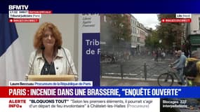 Incendie dans le centre de Paris: "Il pourrait s'agir d'un départ de feu involontaire lié à l'intervention des forces de l'ordre", annonce Laure Beccuau, procureure de Paris