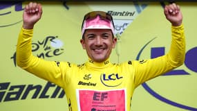 Richard Carapaz maillot jaune du Tour de France après la 3e étape, le 01/07/2024