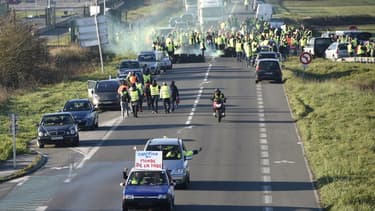 Des gilets jaunes à Valenciennes, le 17 novembre 2018