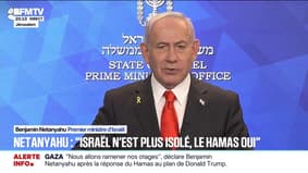 Guerre à Gaza: "Ce n'est plus Israël qui est isolé, mais c'est le Hamas", déclare Benjamin Netanyahu, Premier ministre israélien 