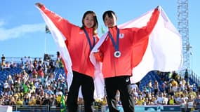 Les Japonaises Coco Yoshizawa et Liz Akama en or et argent en street skate, le 28 juillet 2024