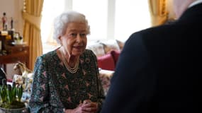 Elizabeth II au château de Windsor le 16 février 2022