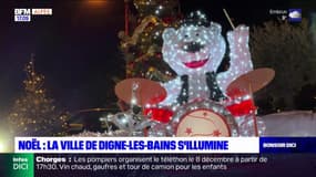 Noël: la ville de Digne-les-Bains s'illumine