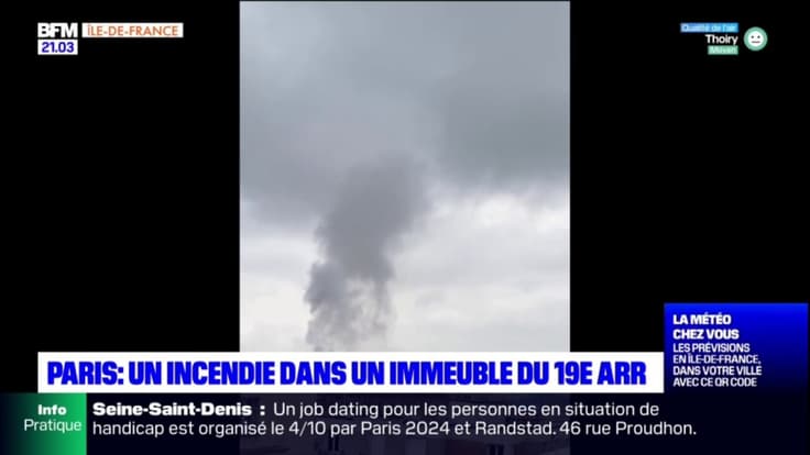 Paris: un incendie se déclare dans un immeuble du 19e arrondissement
