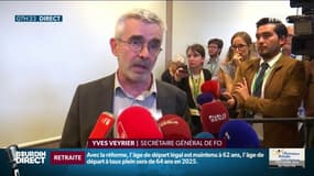 Age d'équilibre à 64 ans: "On n'est pas obligé de s'épuiser jusqu'au bout" s'insurge Yves Veyrier secrétaire général de Force Ouvrière