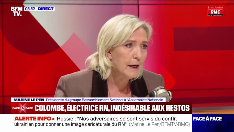 Marine Le Pen sur l'exclusion de Colombe des Restos du CSur: 