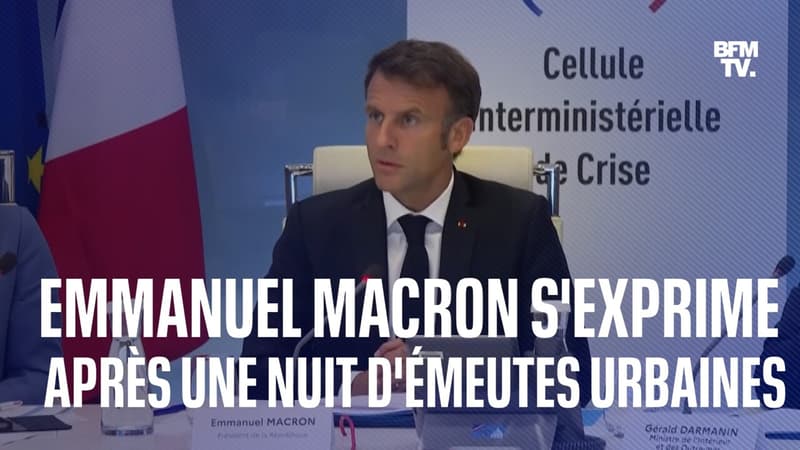 Nuits d'émeutes: Emmanuel Macron en appelle 