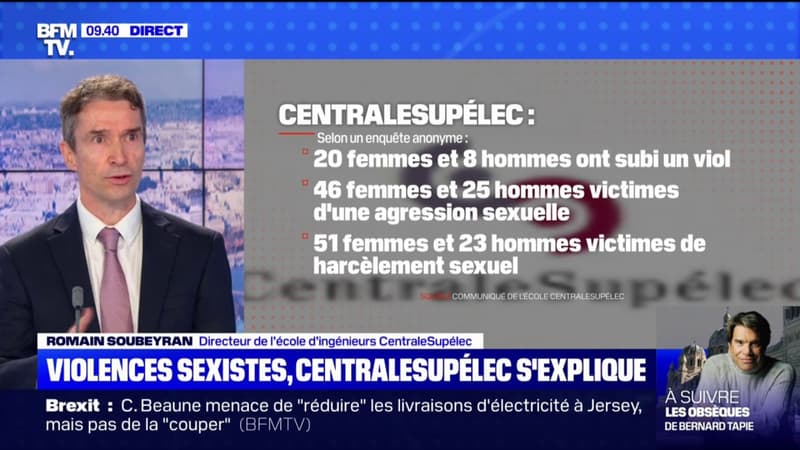 Enquête sur les violences sexuelles à CentraleSupélec: le directeur de l'école en conclut que "la parole n'est pas du tout libérée"