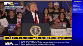 "Je dois passer un coup de fil et je pense qu'ils vont comprendre" annonce Donald Trump pour mettre fin au conflit entre la Thaïlande et le Cambodge
