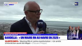 Edouard Philippe réagit à l'affirmation de Jordan Bardella qui promet "un maire RN au Havre en 2026"
