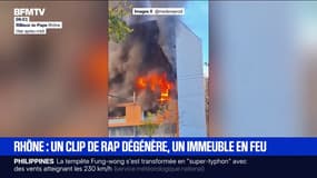 Mortiers d'artifice, équipage de police visé...À Rillieux-la-Pape (Rhône), un clip de rap dégénère, un immeuble en feu