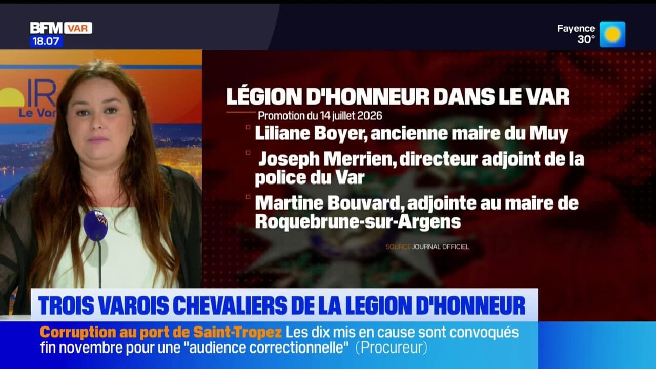 3 Varois décorés de la Légion d'Honneur