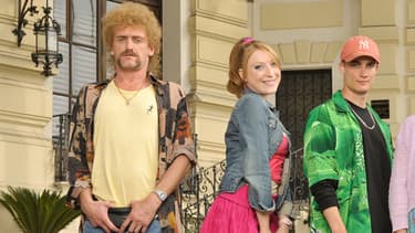 Les "Tuche", Claire Nadeau, Isabelle Nanty, Jean-Paul Rouve, Pierre Lottin, Theo Fernandez et Sarah Stern