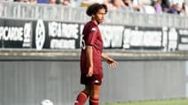 Tahirys Dos Santos, joueur stagiaire du FC Metz, en match amical le 29 juillet 2023