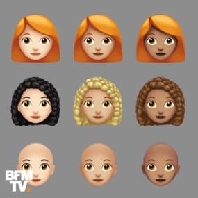 Cheveux roux ou bouclés, moustique, jambes... Découvrez les nouveaux emojis d'Apple